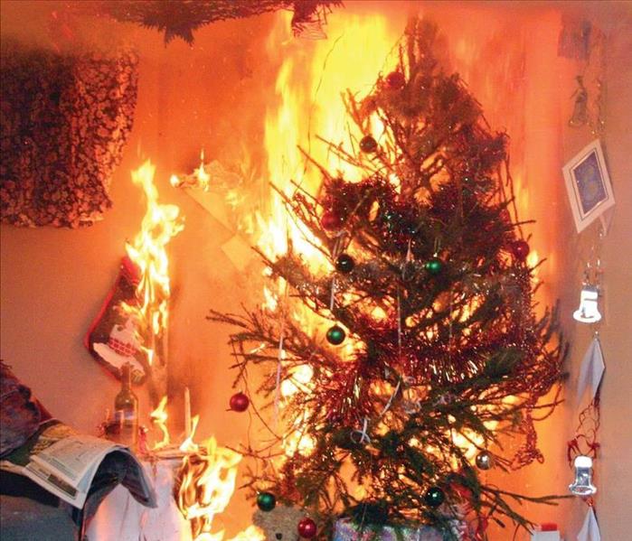 Christmas Tree on Fire